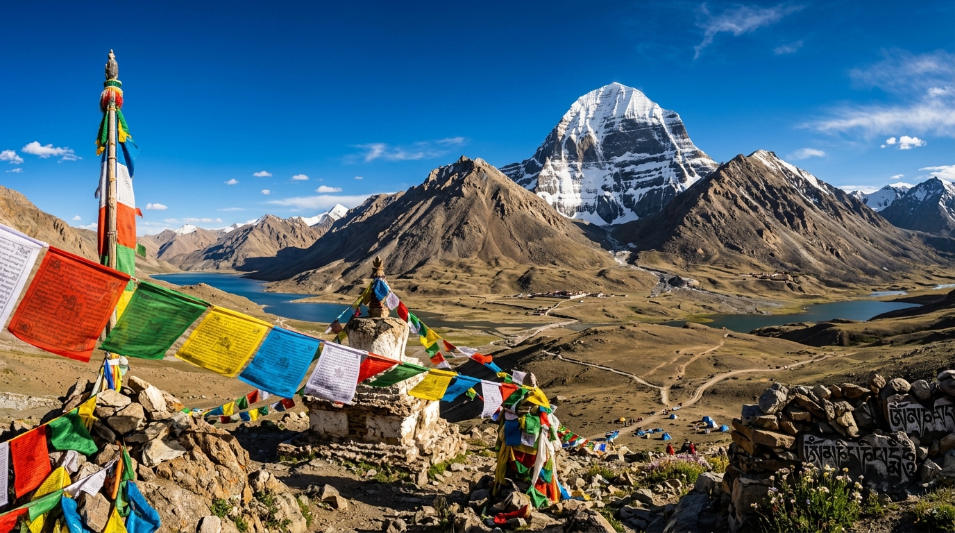 Mount Kailash sacred pilgrimage route in Tibet